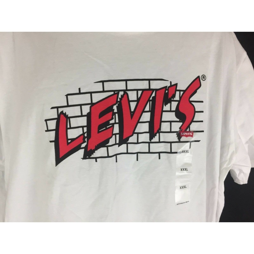 Mens white cotton brick wall short sleeve T Shirt by Levi's Size 2XL New Tags - Picture 2 of 7